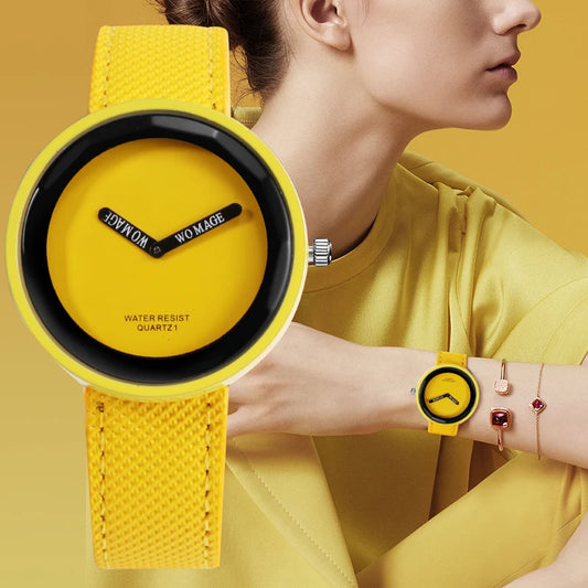 Casual Leather Women Wristwatch