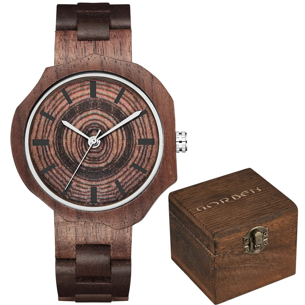 Wooden Strap Quartz Ladies Watch