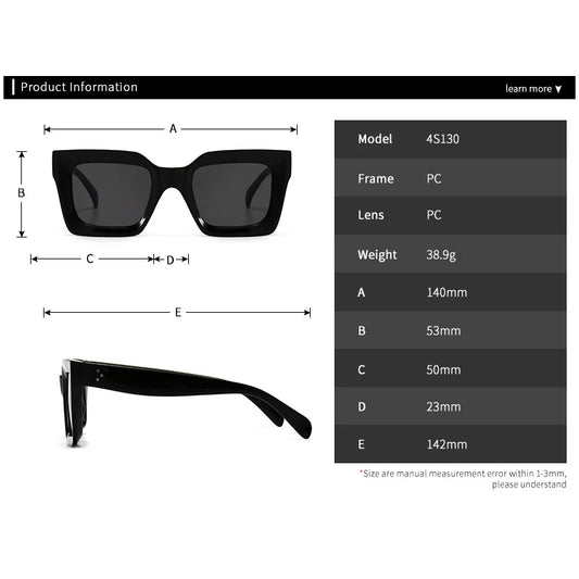 Designer Retro Rivet Sunglasses