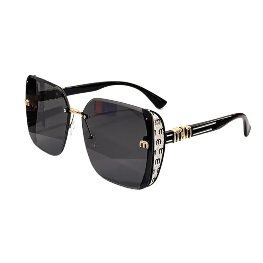 Rimless Vintage Letter Sunglasses
