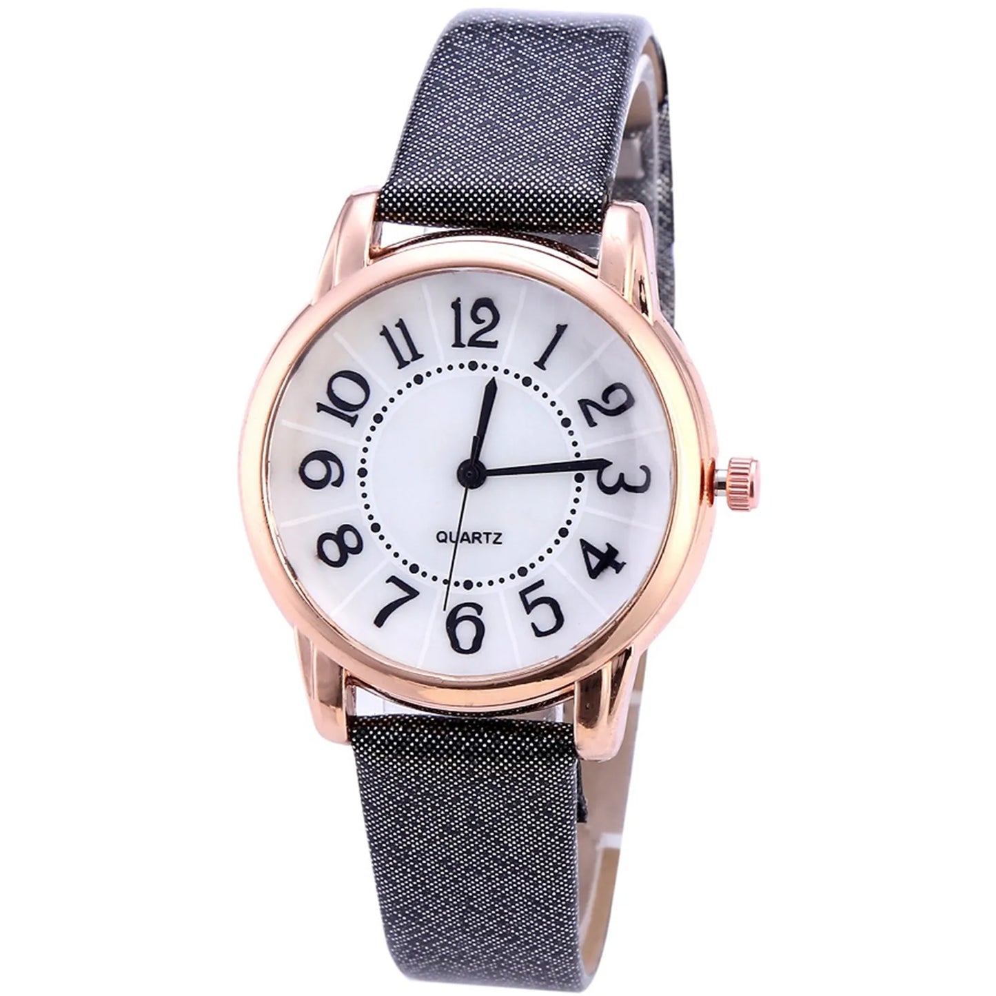 Frosted Dial Leather Women Watch
