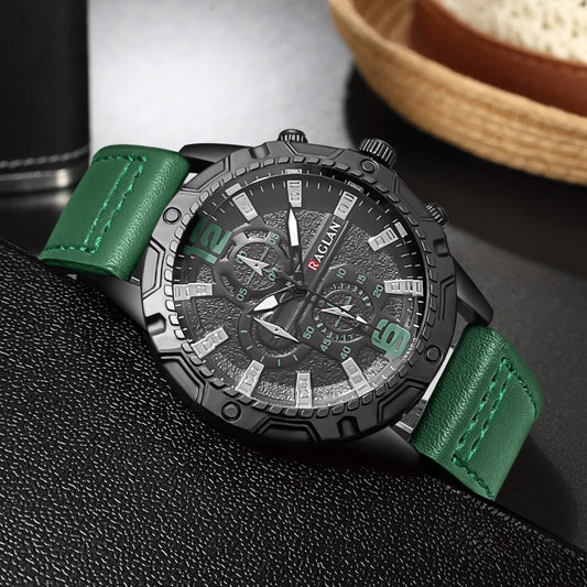 Leather Strap Quartz Men Watch