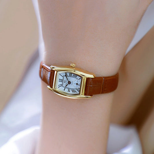 Vintage Rectangle Leather Women Watch