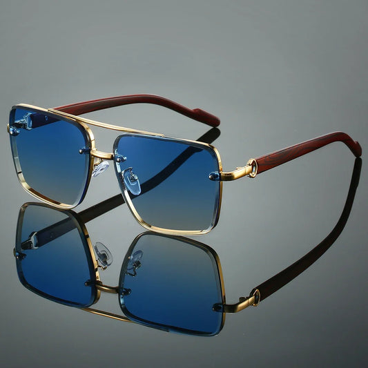 Retro Metal Square Sunglasses