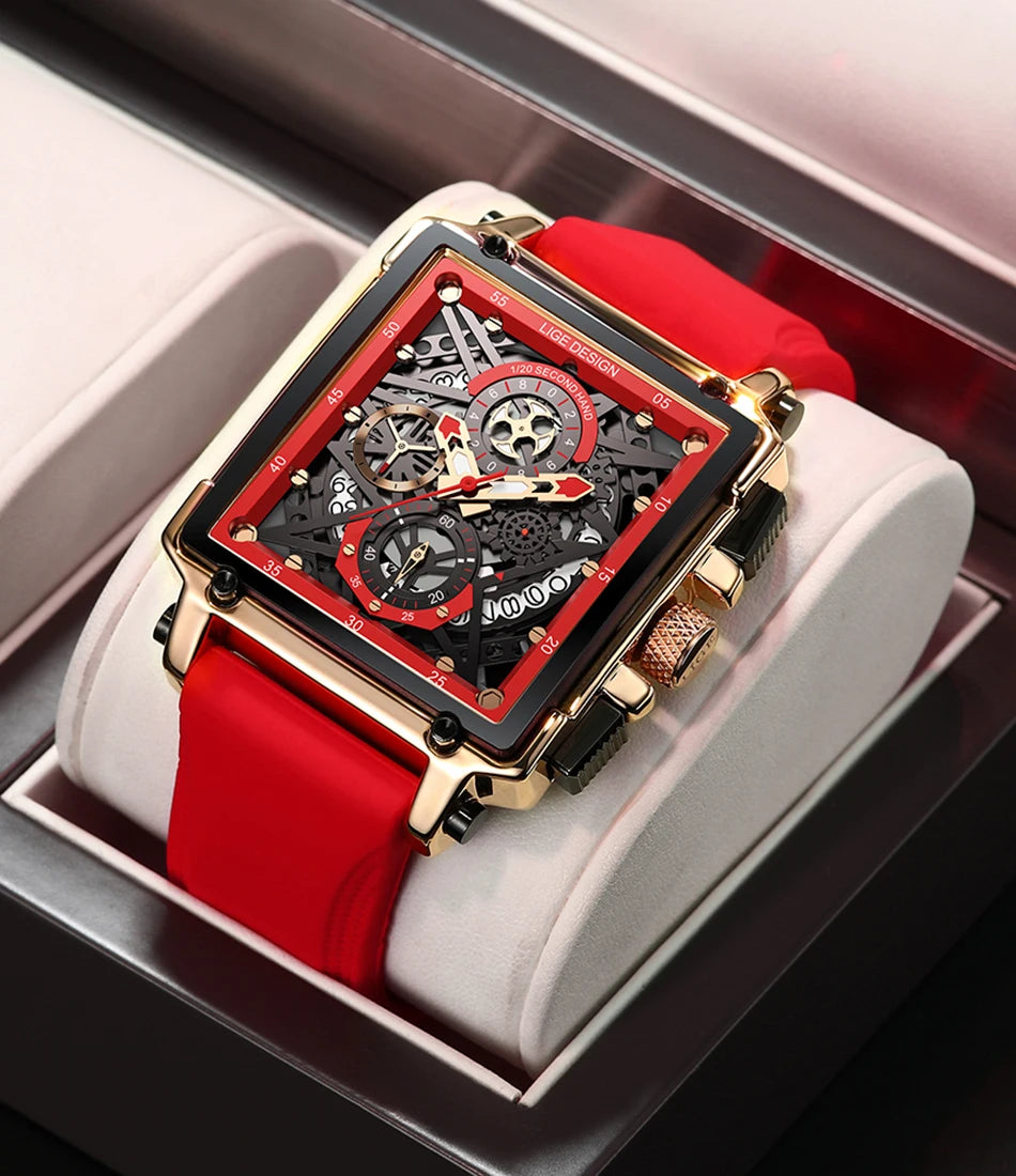 Square Waterproof Quartz Men Watch