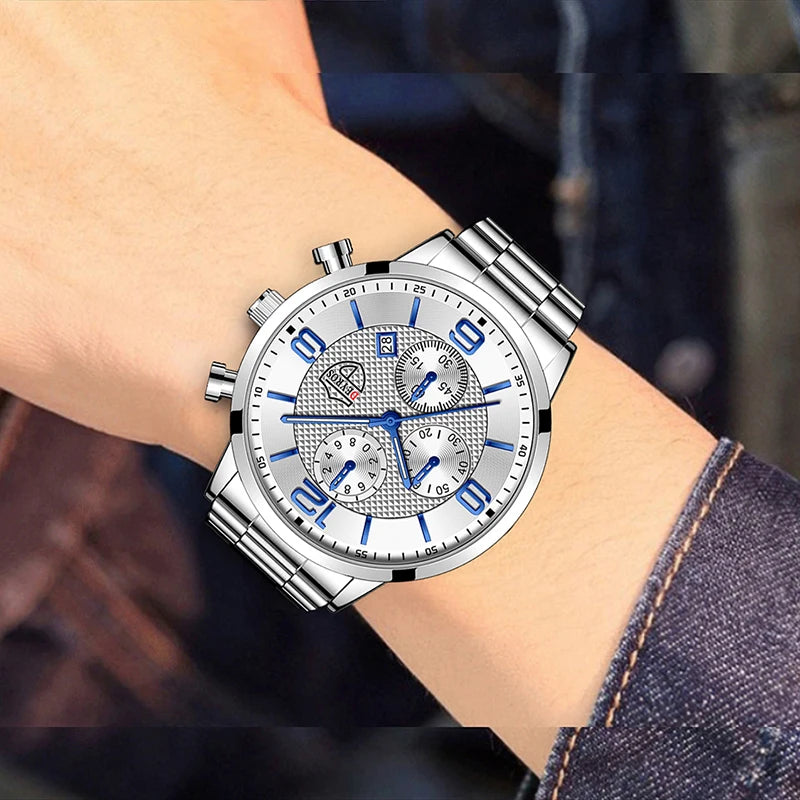 Business Steel Quartz Men Watch