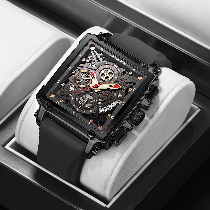 Square Waterproof Quartz Men Watch