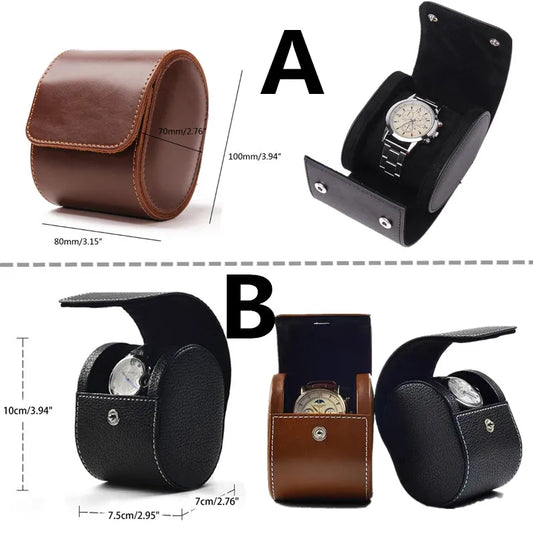Travel Single Watch Leather Case