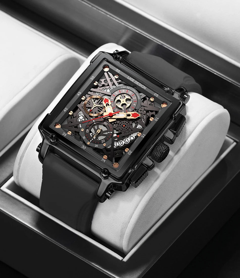 Square Waterproof Quartz Men Watch