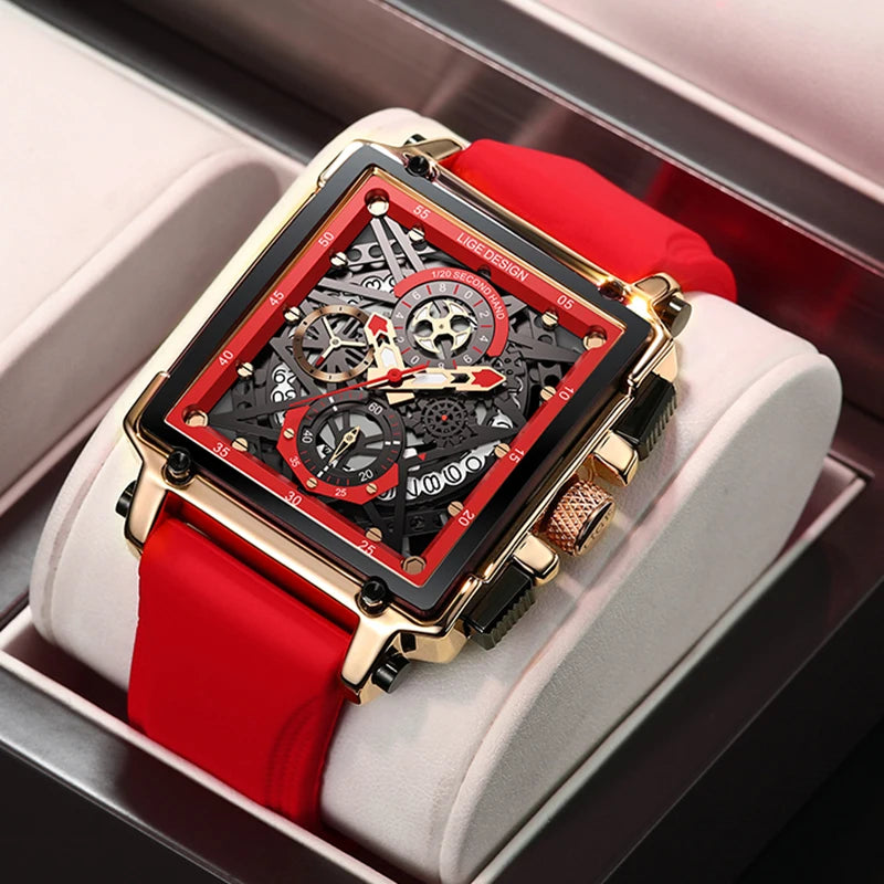 Square Waterproof Quartz Men Watch