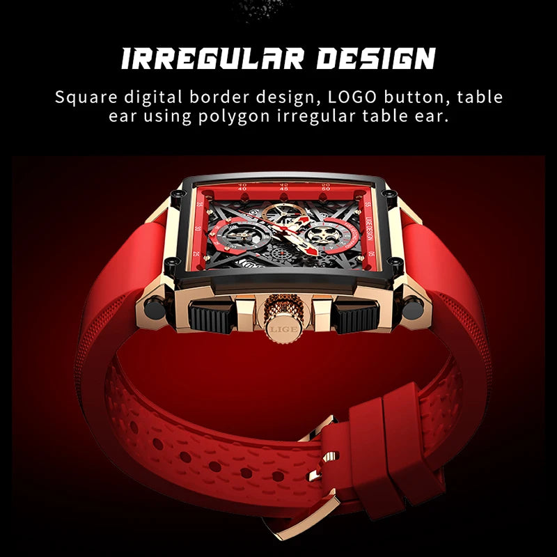 Square Waterproof Quartz Men Watch