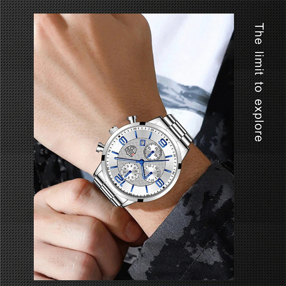 Business Steel Quartz Men Watch