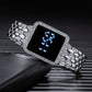 Digital Rhinestone Steel Women Watch