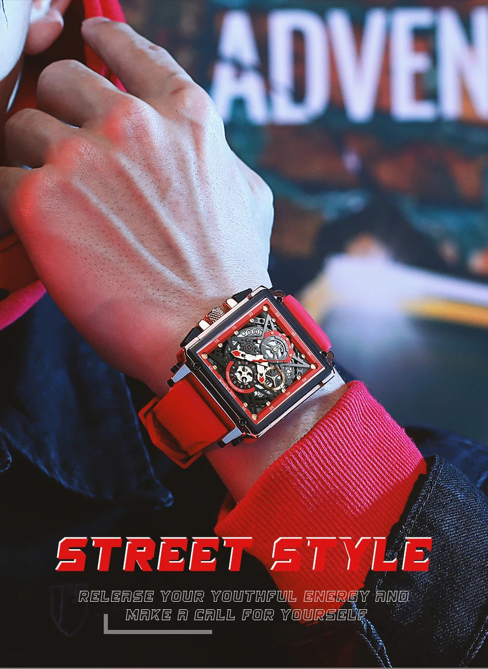 Square Waterproof Quartz Men Watch