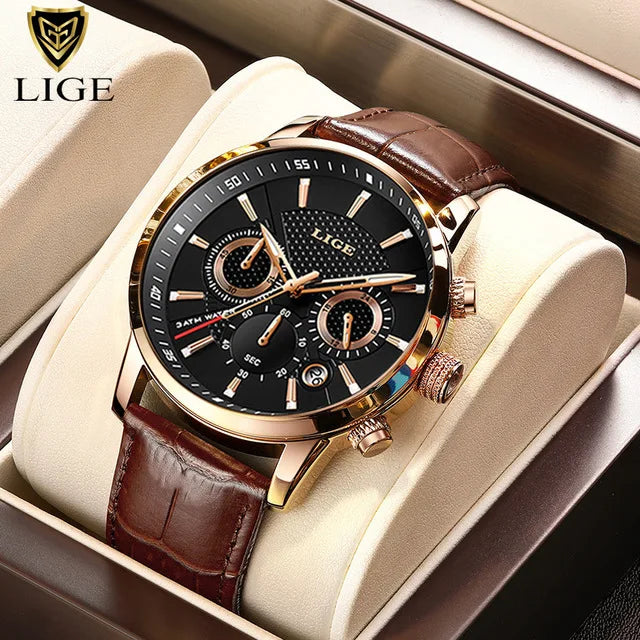 Luxury Leather Quartz Men Watch