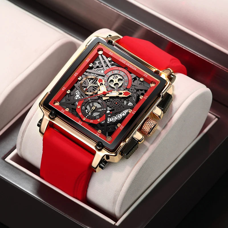Square Waterproof Quartz Men Watch