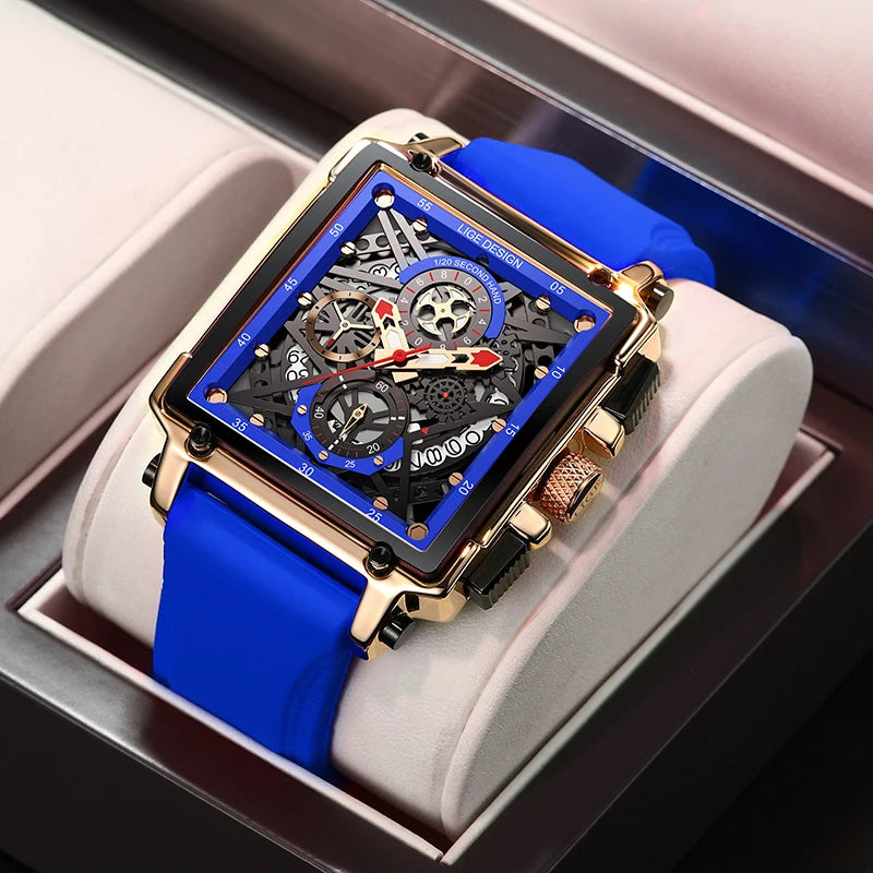 Square Waterproof Quartz Men Watch