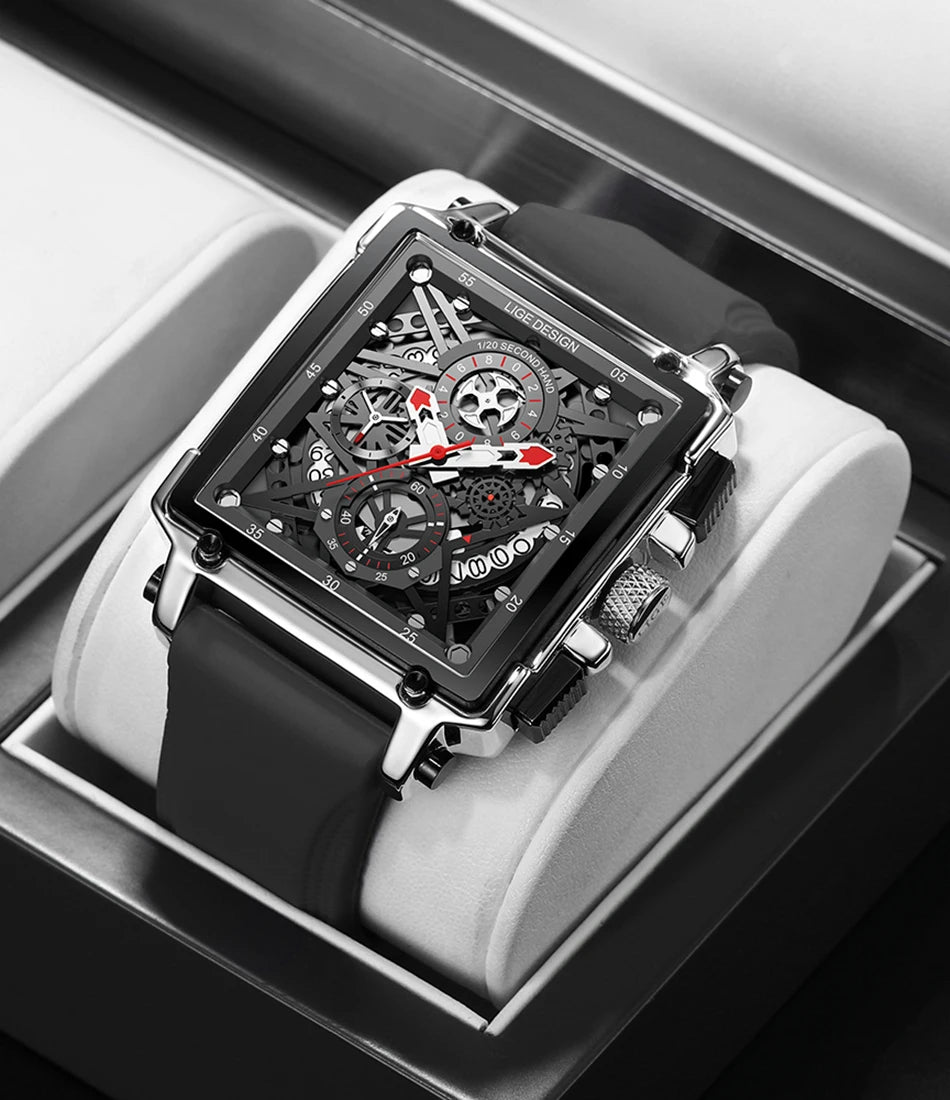 Square Waterproof Quartz Men Watch