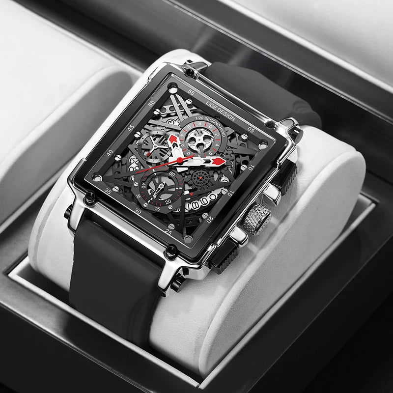 Square Waterproof Quartz Men Watch