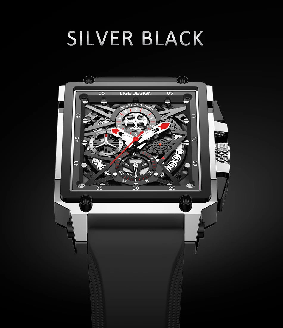 Square Waterproof Quartz Men Watch