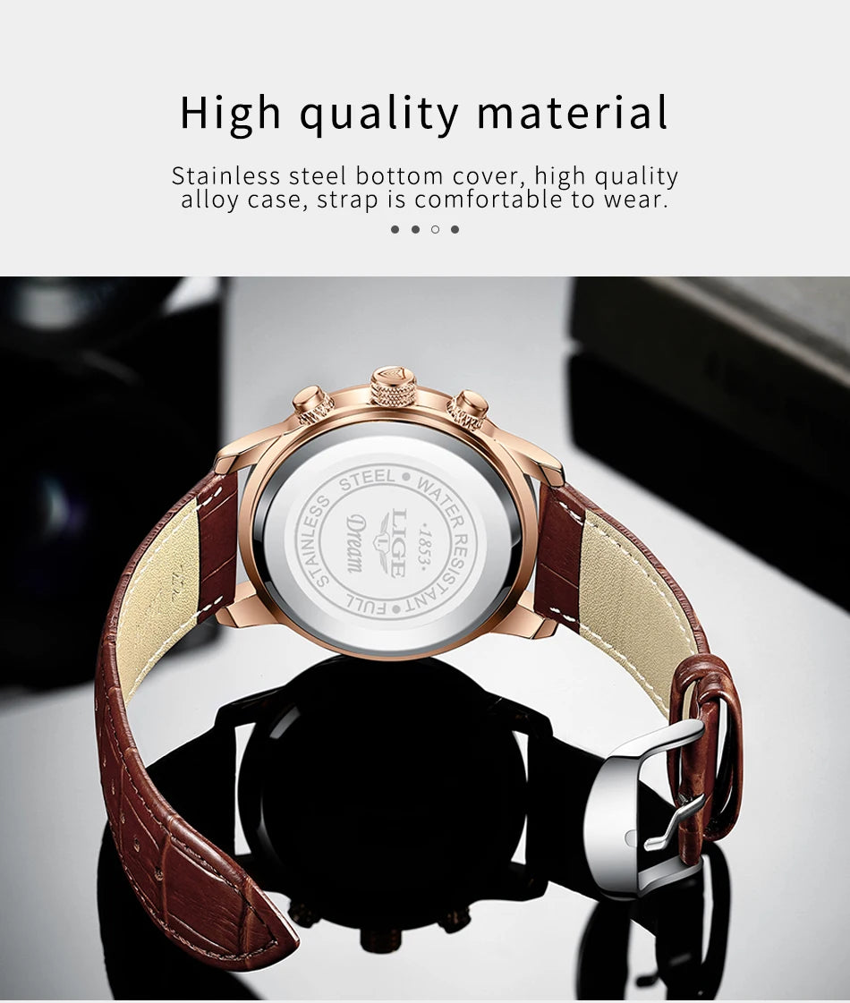 Luxury Leather Quartz Men Watch