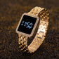 Digital Rhinestone Steel Women Watch