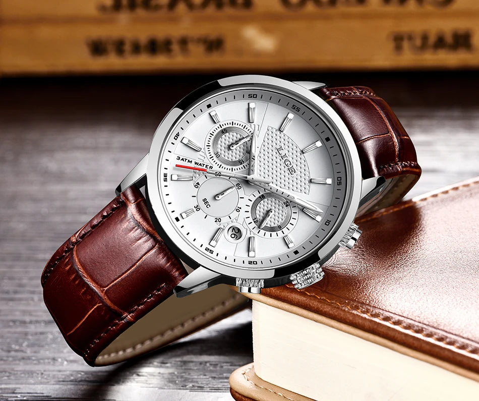Luxury Leather Quartz Men Watch