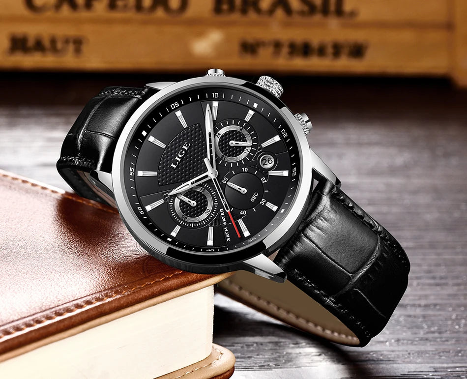 Luxury Leather Quartz Men Watch