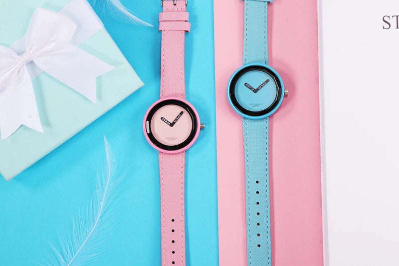 Casual Leather Women Wristwatch