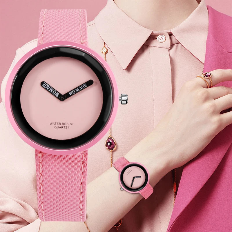 Casual Leather Women Wristwatch