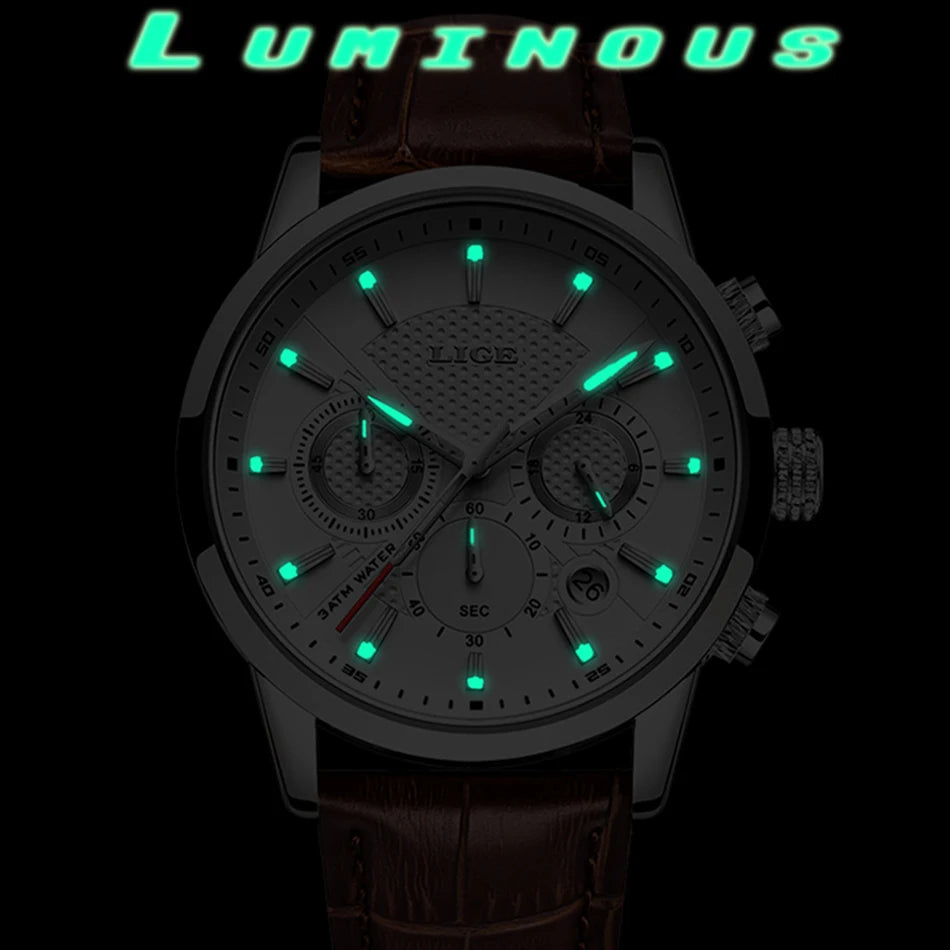 Luxury Leather Quartz Men Watch