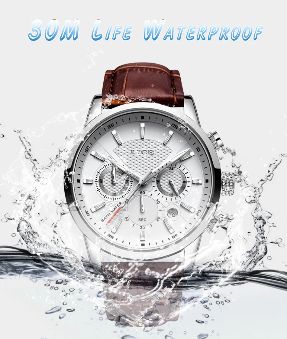 Luxury Leather Quartz Men Watch
