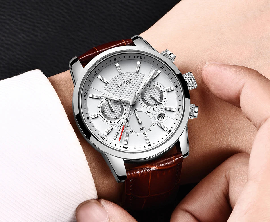 Luxury Leather Quartz Men Watch