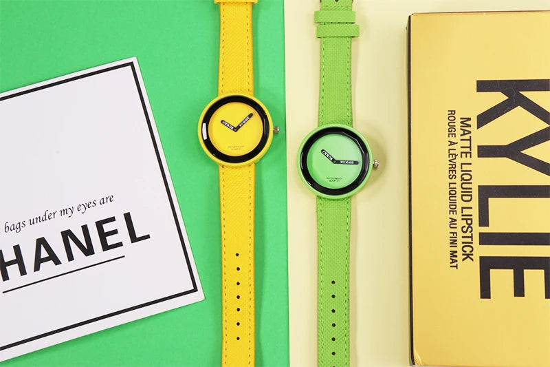 Casual Leather Women Wristwatch