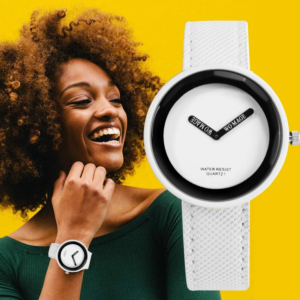 Casual Leather Women Wristwatch