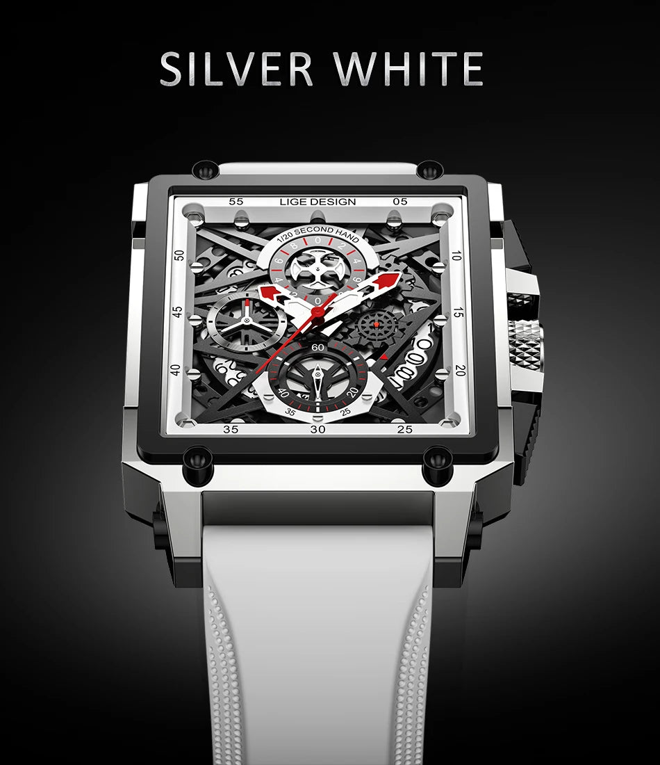 Square Waterproof Quartz Men Watch