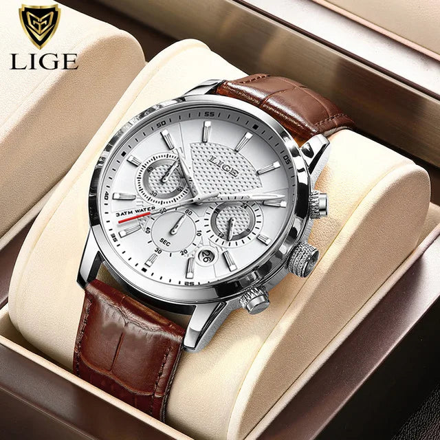 Luxury Leather Quartz Men Watch