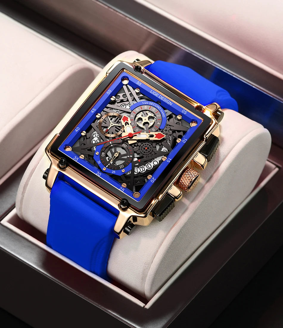 Square Waterproof Quartz Men Watch