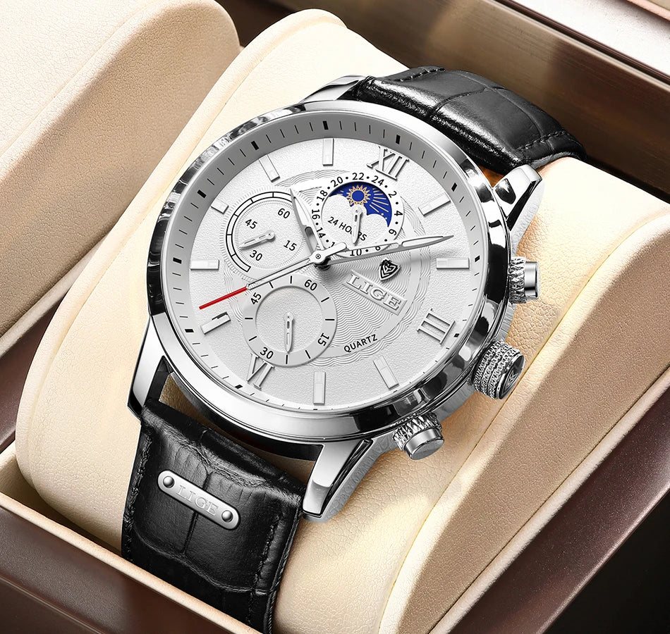 Luxury Leather Quartz Men Watch