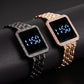 Digital Rhinestone Steel Women Watch