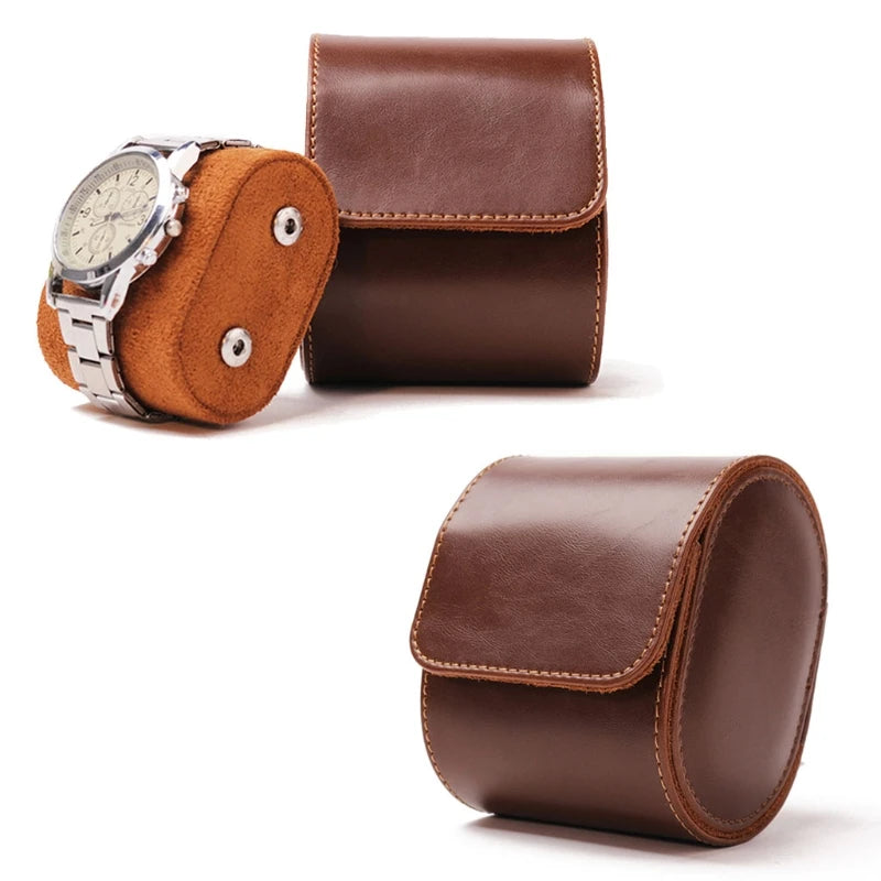 Travel Single Watch Leather Case