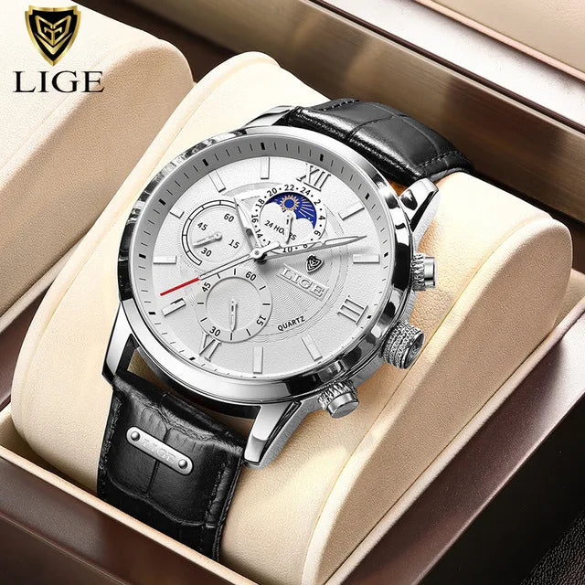 Luxury Leather Quartz Men Watch