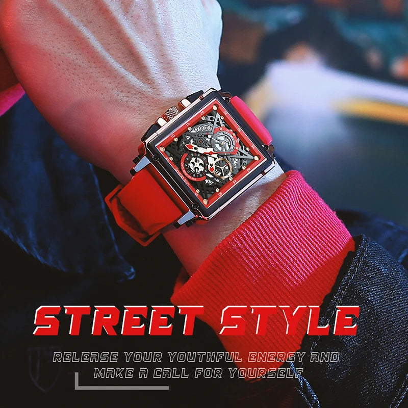 Square Waterproof Quartz Men Watch