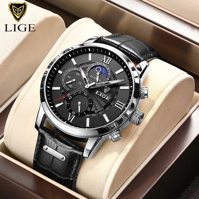 Luxury Leather Quartz Men Watch