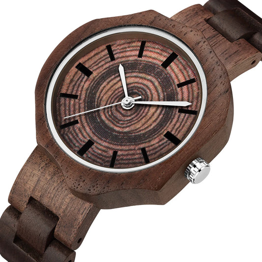 Wooden Strap Quartz Ladies Watch