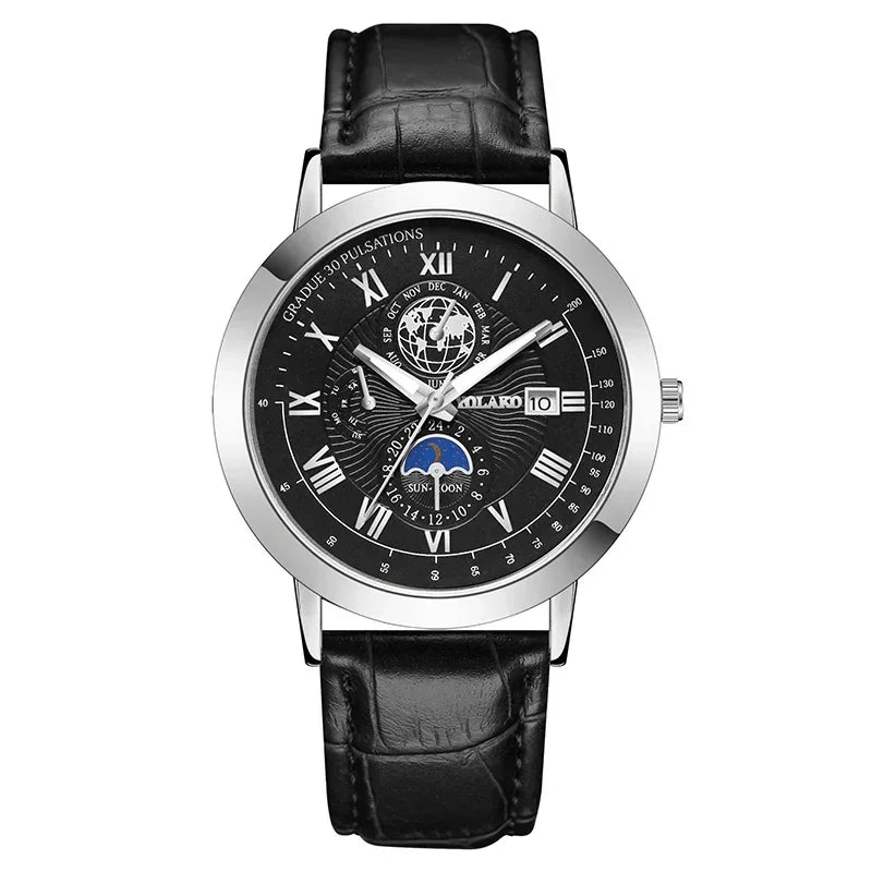 Earth Date Quartz Men Watch