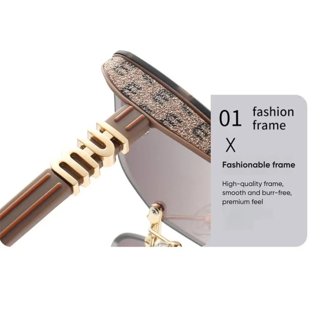 Rimless Vintage Letter Sunglasses