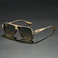 Wooden Vintage Square Sunglasses