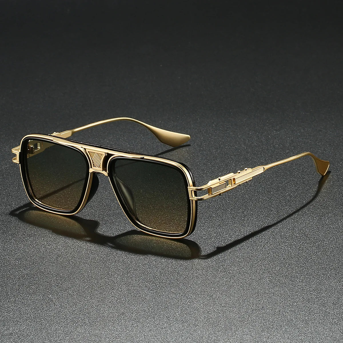 Wooden Vintage Square Sunglasses