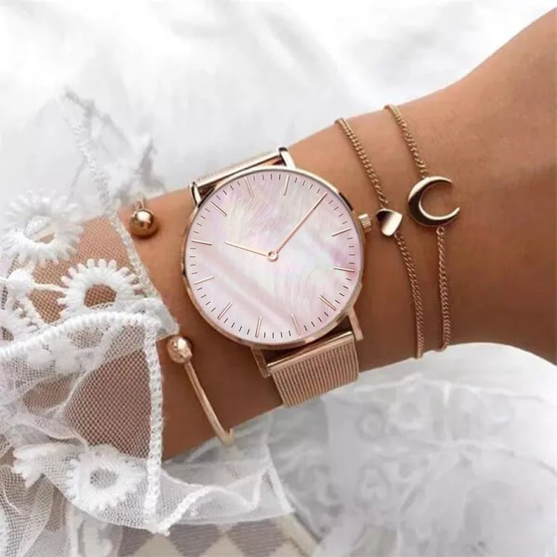Mesh Strap Quartz Women Watch